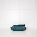 Sophie Hulme Teal Envelope Leather Bag