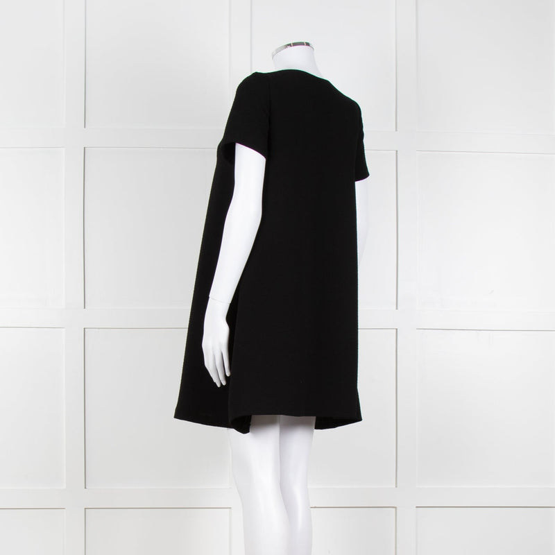 Ba&sh Black Crinkle Tie Front Mini Dress