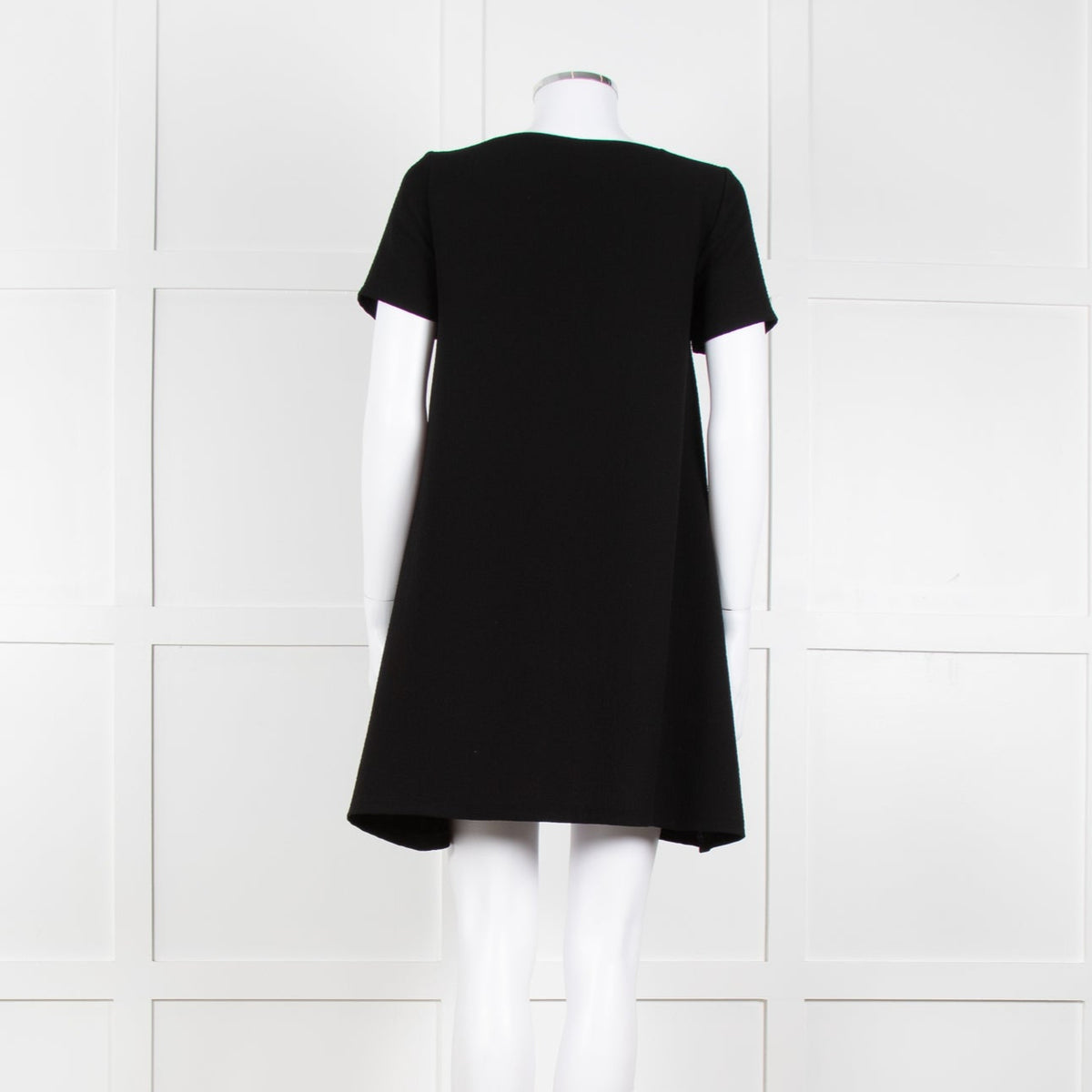 Ba&sh Black Crinkle Tie Front Mini Dress