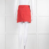 Rag & Bone Red Denim Raw Edge Mini Skirt