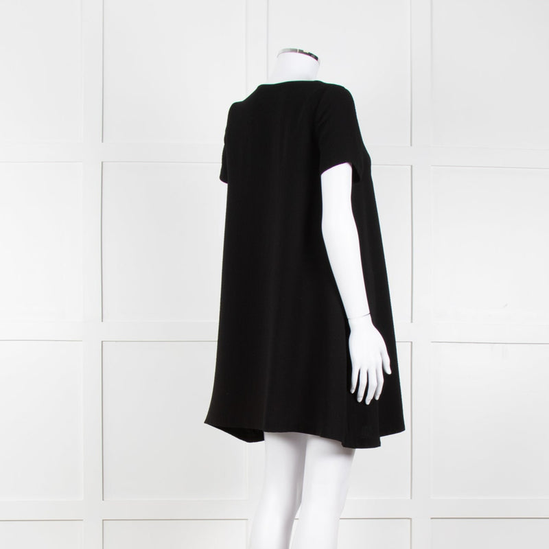 Ba&sh Black Crinkle Tie Front Mini Dress