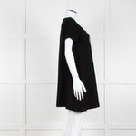 Ba&sh Black Crinkle Tie Front Mini Dress