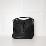 Marc By Marc Jacobs Black Grainy Leather Q Hillier Hobo Bag