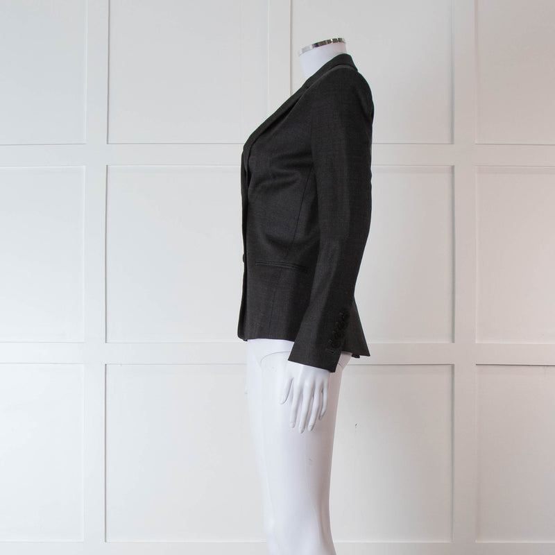Zadig & Voltaire Grey Skull Diamante Back Blazer Jacket
