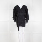 IRO Grey Denim Wrap Mini Dress