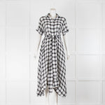 Lisa Marie Fernandez Black White Check Belt Dress