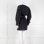IRO Grey Denim Wrap Mini Dress