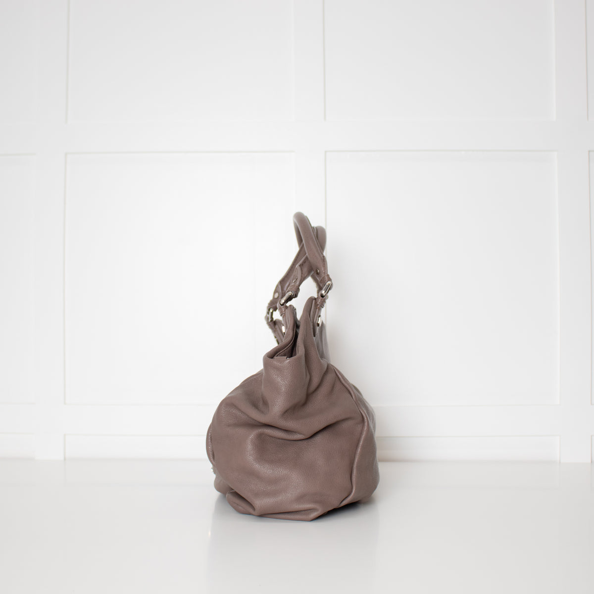 Marc By Marc Jacobs Taupe Q Fran Grainy Leather Tote Bag