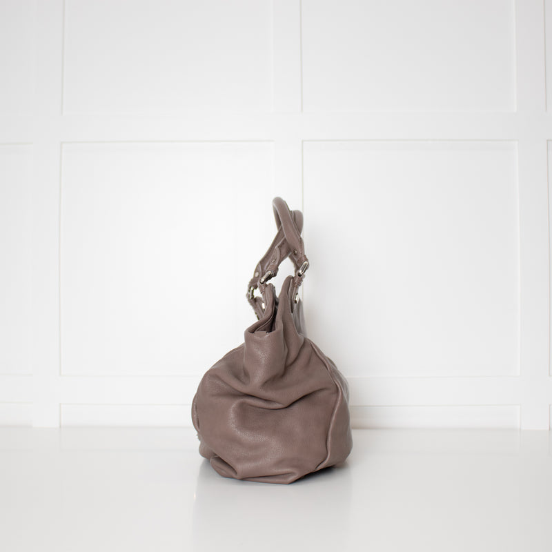 Marc By Marc Jacobs Taupe Q Fran Grainy Leather Tote Bag