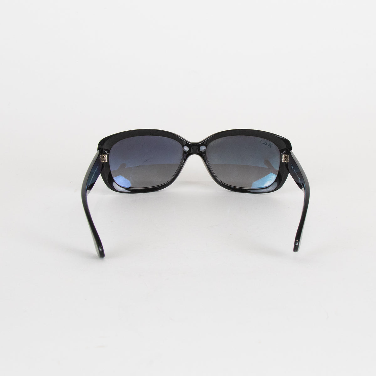 Rayban Black Polarised Rectangle Frame Sunglasses