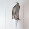 Zadig & Voltaire Beige Brown Silver Snake Print Jacquard Blazer Jacket