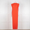 Solace London Orange Arielle Sleeveless Pleated Maxi Dress