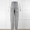 Isabel Marant Grey High Waist Front Pocket Washed Out Jeans