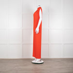 Solace London Orange Arielle Sleeveless Pleated Maxi Dress