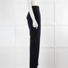 Lanvin Navy Blue Wool Straight Leg Trousers