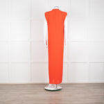 Solace London Orange Arielle Sleeveless Pleated Maxi Dress