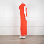 Solace London Orange Arielle Sleeveless Pleated Maxi Dress