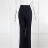 Lanvin Navy Blue Wool Straight Leg Trousers