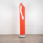 Solace London Orange Arielle Sleeveless Pleated Maxi Dress