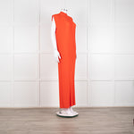 Solace London Orange Arielle Sleeveless Pleated Maxi Dress