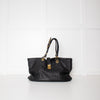 Bottega Veneta Black Intrecciato Capri Tote Bag