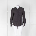 Equipment Cherilene Black With White Spots Blouse