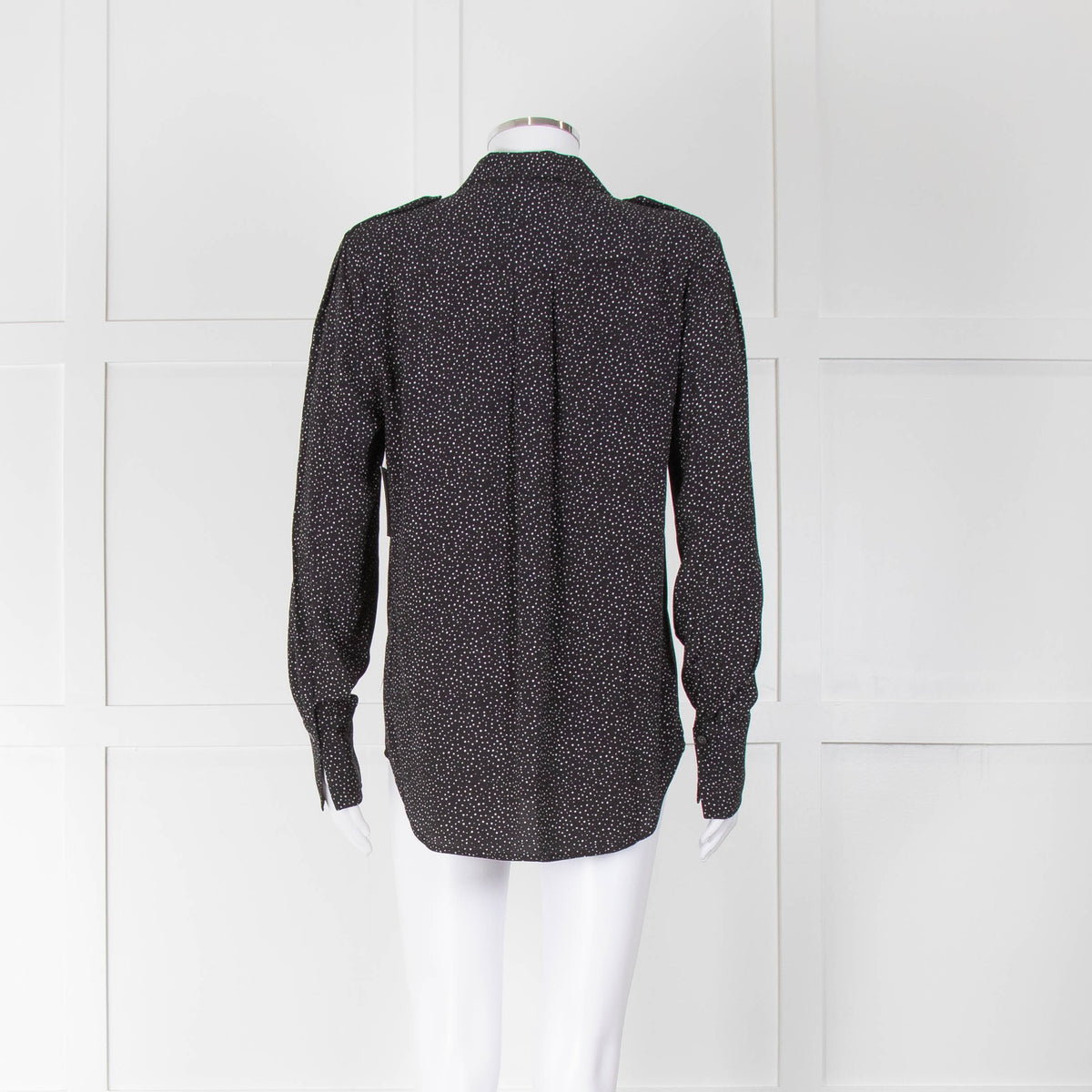 Equipment Cherilene Black With White Spots Blouse