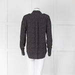 Equipment Cherilene Black With White Spots Blouse