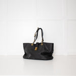 Bottega Veneta Black Intrecciato Capri Tote Bag