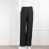 Alexander McQueen Black Tailored Trousers with Raw Gabardine Side Stripe