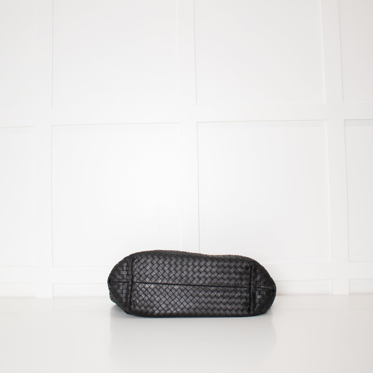 Bottega Veneta Black Intrecciato Capri Tote Bag