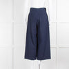 Marni Navy Wide Leg Crop Trousers