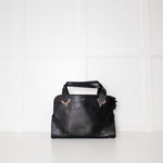Anya Hindmarch Black Seymore Textured Leather Tote Bag