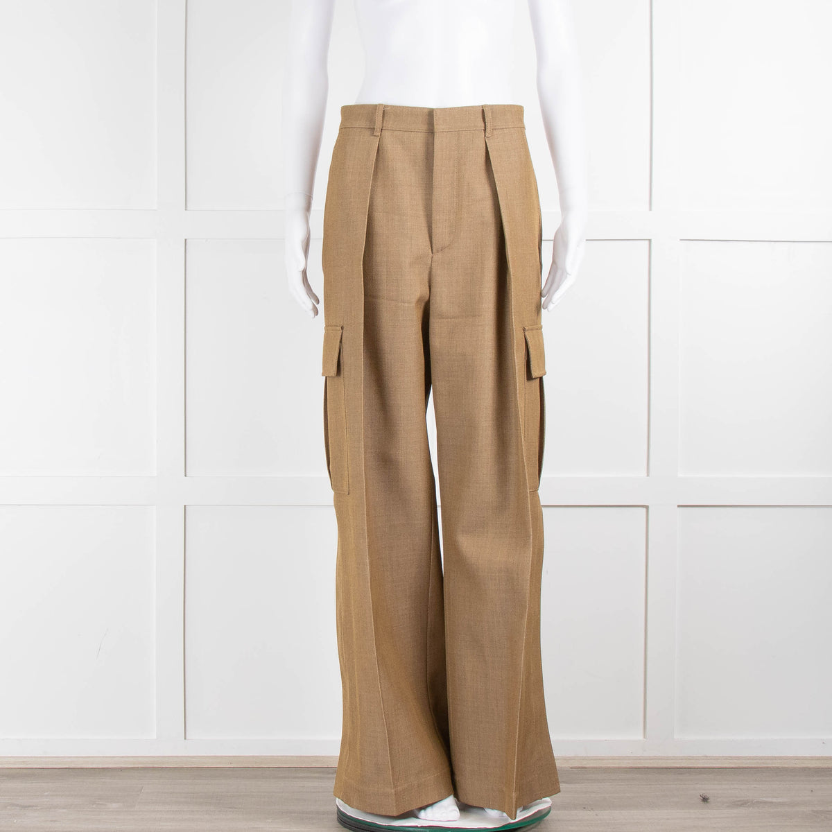 Burberry Beige Tailored Twill Cargo Trousers