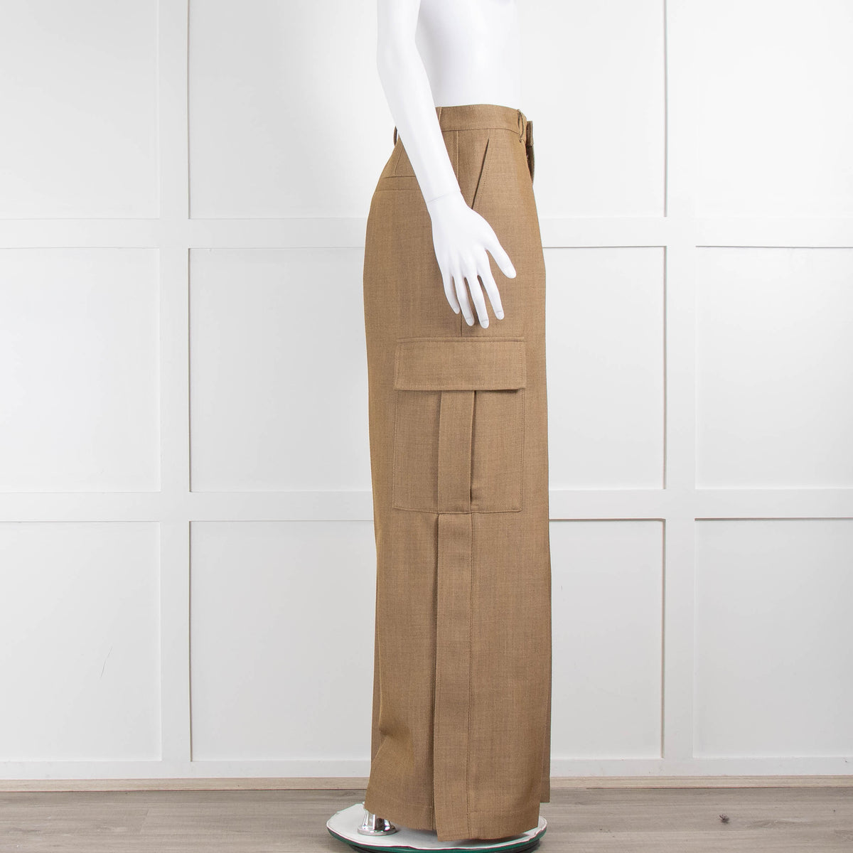 Burberry Beige Tailored Twill Cargo Trousers
