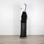 Alice + Olivia Black Lace Halter Maxi Dress