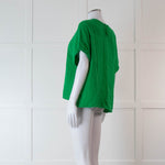 Me + Em Green Short Sleeve Cheese Cloth Top