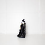 Anya Hindmarch Black Seymore Textured Leather Tote Bag