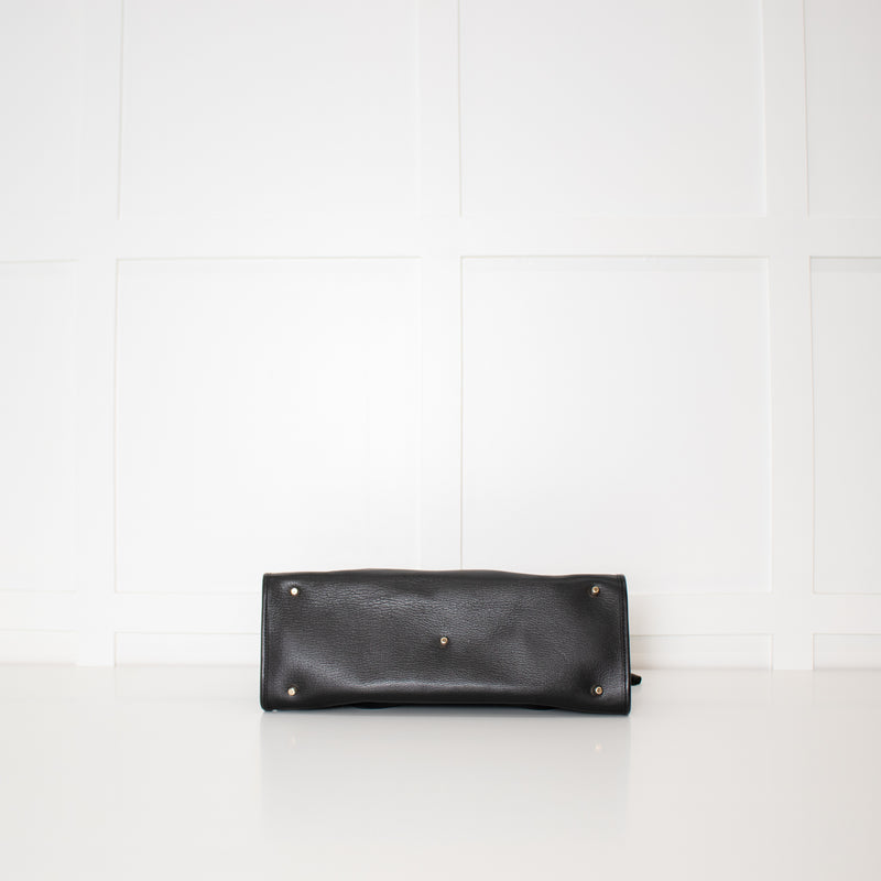 Anya Hindmarch Black Seymore Textured Leather Tote Bag