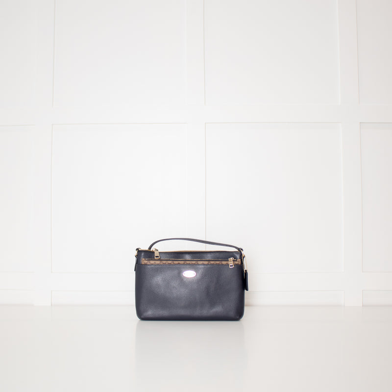 Coach Navy Crossbody Bag With Pouch Insert