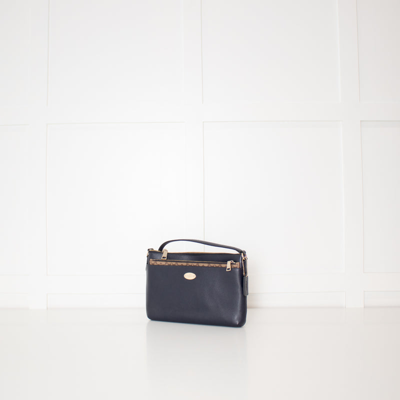 Coach Navy Crossbody Bag With Pouch Insert