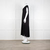 By Malene Birger Black Sleeveless Dress With Dropped Pleated Hem Dress