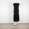 By Malene Birger Black Sleeveless Dress With Dropped Pleated Hem Dress
