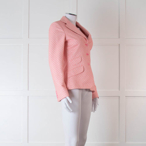Vilagallo Neon Pink Silver Blazer Jacket