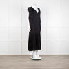 By Malene Birger Black Sleeveless Dress With Dropped Pleated Hem Dress