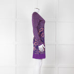 Ekaterina Kukhareva Purple Lurex Knee Length Dress