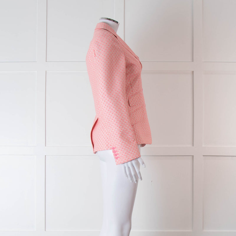 Vilagallo Neon Pink Silver Blazer Jacket