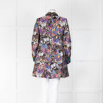 Valentino Multicolour Butterfly Print Brocade Dress
