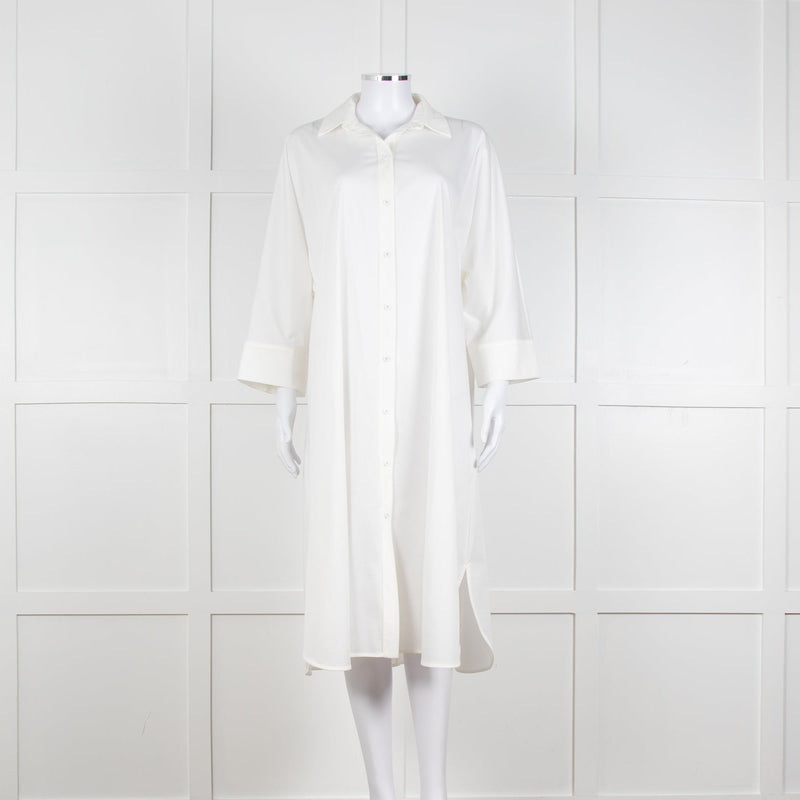 Max Mara Leisure White Soft Cotton  Shirt Dress