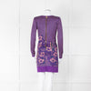 Ekaterina Kukhareva Purple Lurex Knee Length Dress